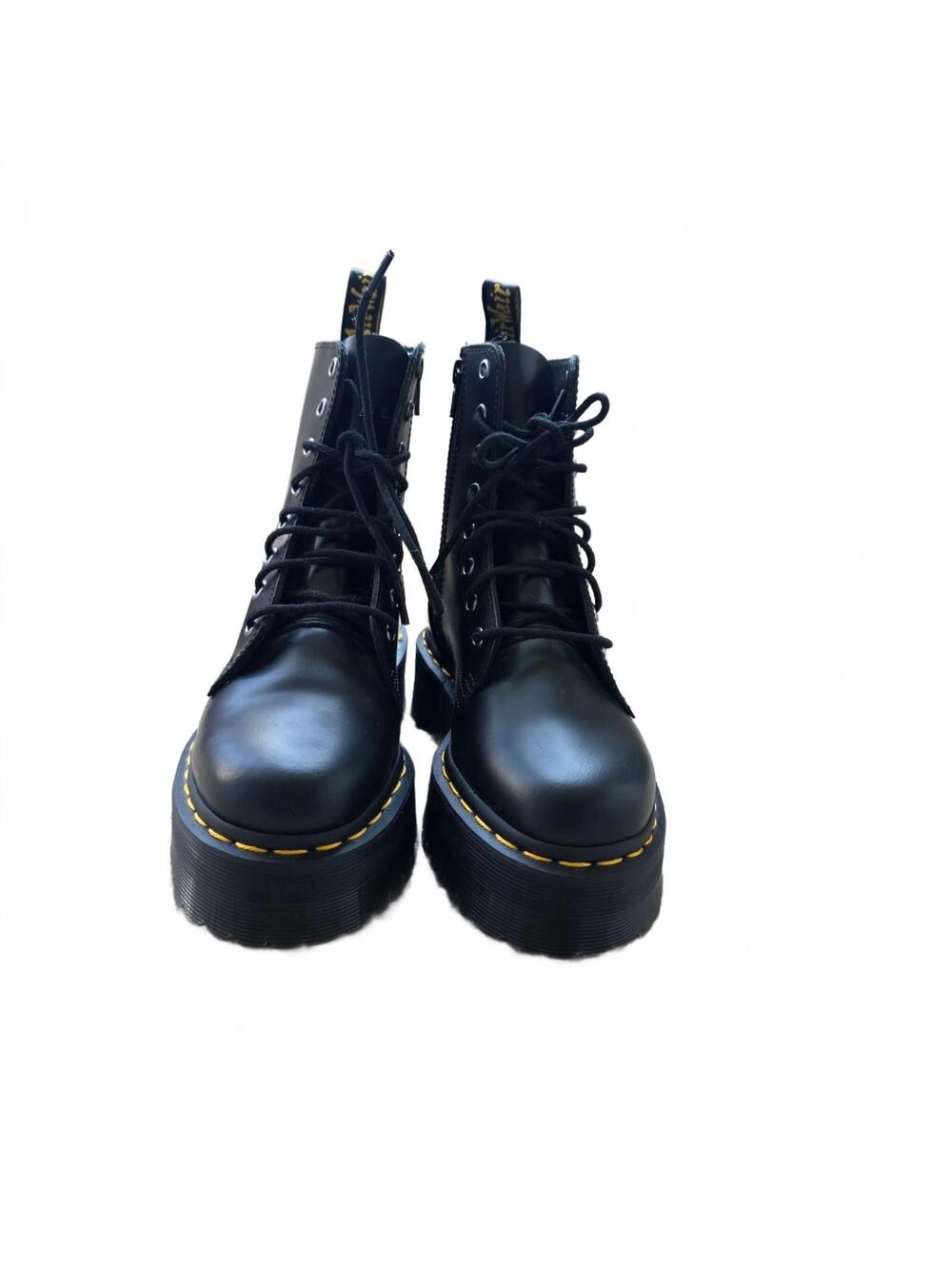 Dr. Martens Black Leather Platform Boots Size: USM 4 - Picture 2 of 7